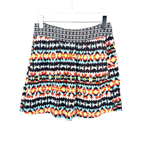Anthropologie Porridge multi color boho Aztec print mini skirt lined size 2 - Picture 8 of 8